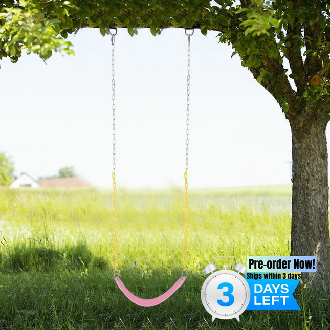 BK1-Heavy Duty Swing Seat Set Accessories Replacement Swings Slides Gyms Outdoor Pink - Likeshoppe