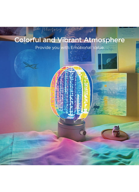 Aurora LED Atmosphere Lamp – Color Changing Portable Night Light for Bedroom Decor