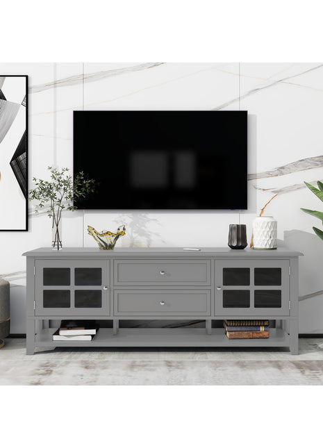 60 Inch TV Stand with Storage Cabinet – Modern Entertainment Center for Living Room