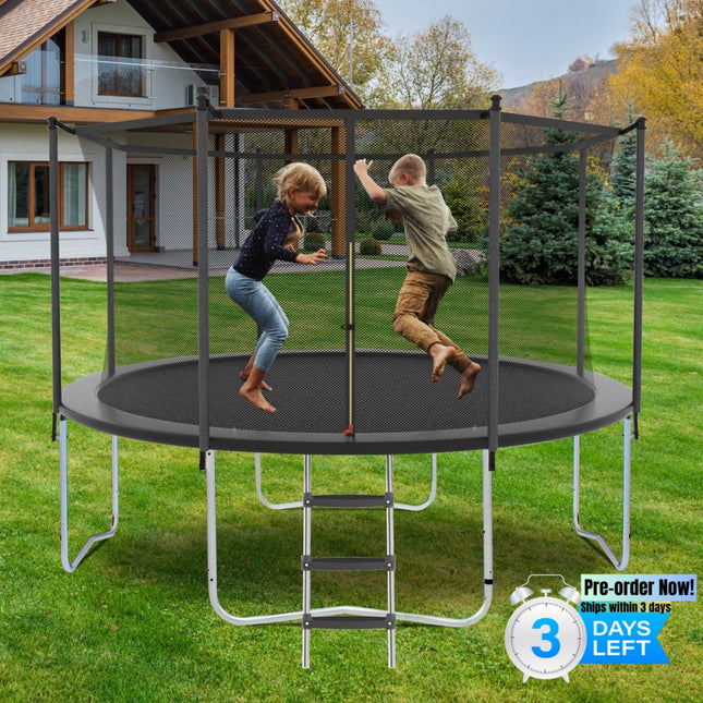 BA40- Family Trampoline 14FT Outer Perimeter Safety Protection High Bearing Strength Material Solid - Likeshoppe