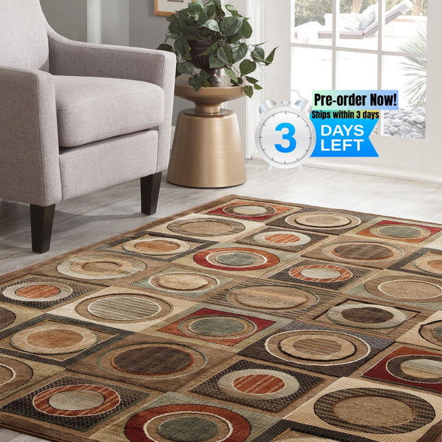 AQ22- Leyden Black/Ivory Area Rug 5x8 - Likeshoppe