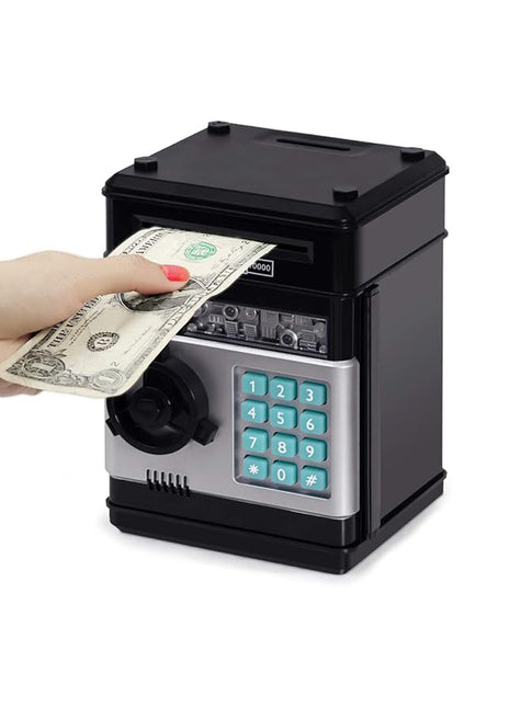Kids Electronic Piggy Bank ATM – Password Money Saving Box with Auto Cash Scroll