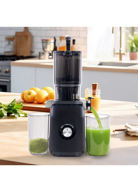 Cold Press Juicer with 4.25" Wide Feed Chute – 200W Slow Masticating Juicer for Whole Fruits