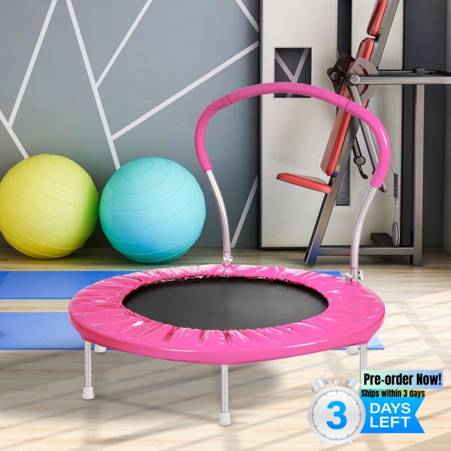 BA10- 36" TRAMPOLINE WITH HANDLE(PI)-METAL - Likeshoppe