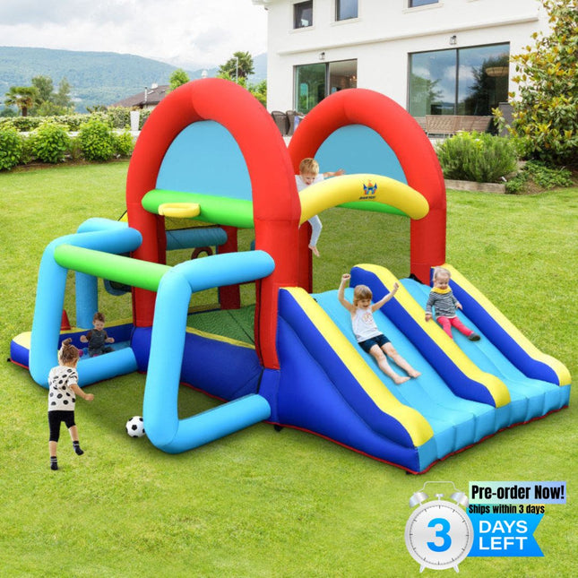 BC4- Inflatable Jumping Castle Bounce House with Dual Slides without Blower - Likeshoppe