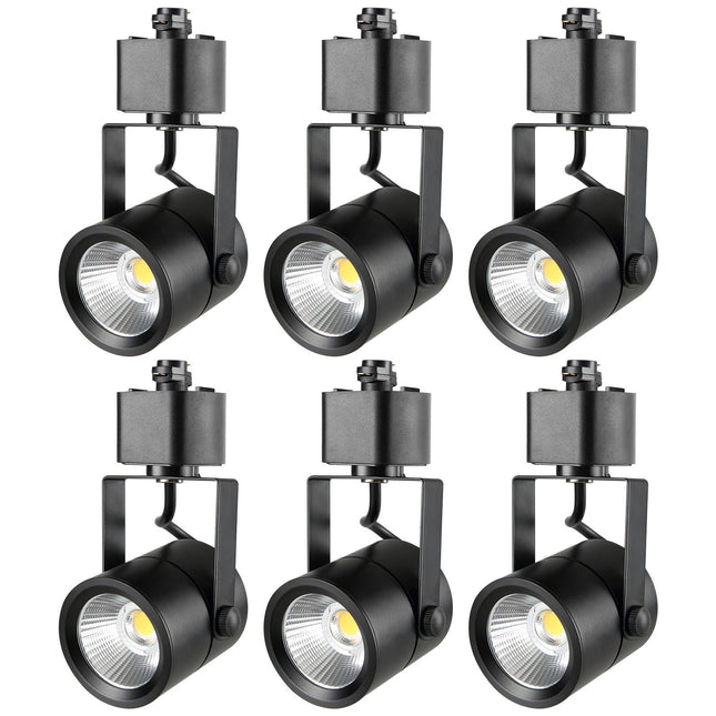 BU7- LED Track Lighting Heads, 6.5W 3000K 470lm Warm White, Dimmable H Type Track Light Head, CRI85+ True Color Rendering Adjustable Tilt Angle Track Lighting Fixture for Accent Retail, 6 Pack, Black - Likeshoppe