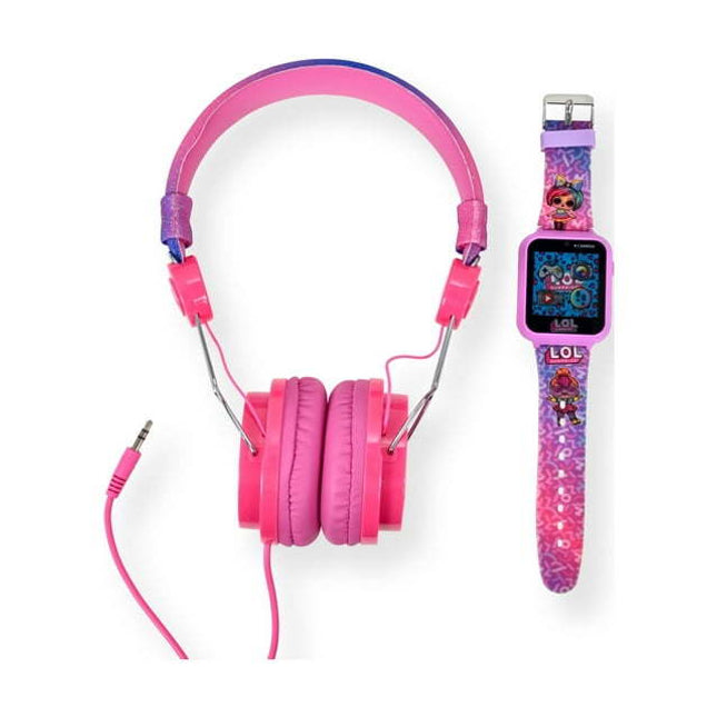 CB17- MGA Entertainment LOL Surprise! Unisex Children Smart Watch Headphone Set Silicone Purple (LOL40193WMC) - Likeshoppe