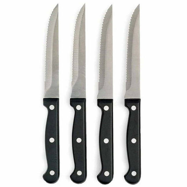 BN6- 4 Pc Stainless Knife Set Professional Serrated Steak Knives Kitchen Cutlery Tool - Likeshoppe