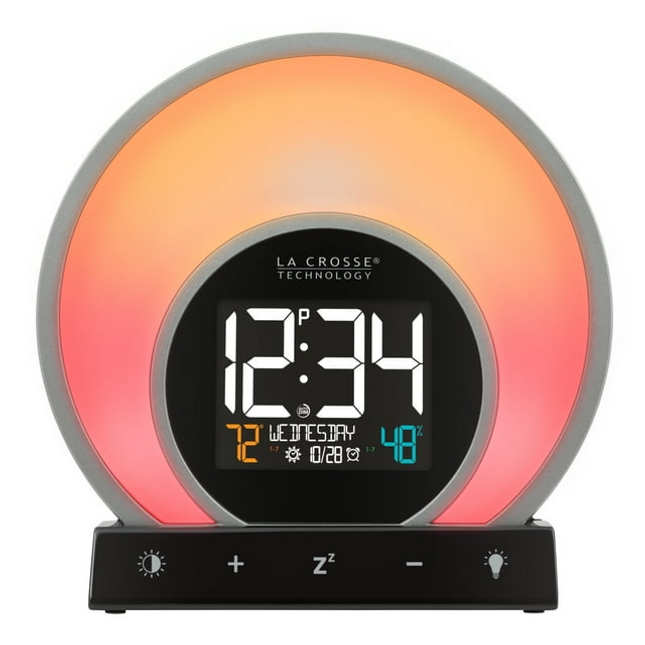 CH19- La Crosse Technology Soluna Black Digital Light Wake Up Alarm Clock with USB, C79141 - Likeshoppe