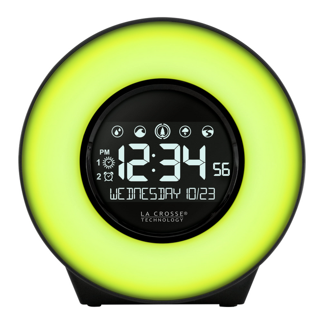 CH3- La Crosse Technology C83117 Multi-Color LCD Desk Digital Alarm Clock with Sounds and USB - Likeshoppe