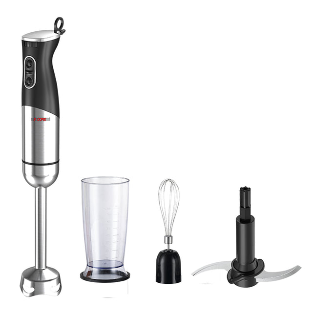 BQ3- 5 Core Handheld Blender 3 IN 1, Electric Hand Held Blenders 500W| Immersion 800ml Beaker & Whisk| 9 Speed Heavy Duty Stick, Stainless Steel Blades for Smoothies Puree Baby Food and Soups- HB1516 New - Likeshoppe