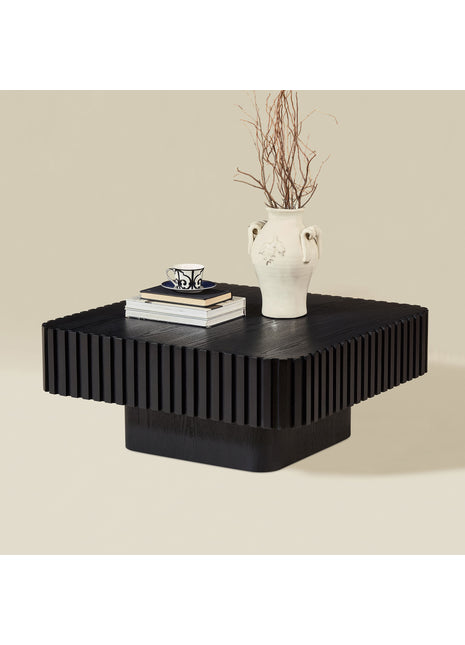 Likeshoppe 31.5 Inch Modern Handcraft Drum Coffee Table Square Coffee Table For Living Room