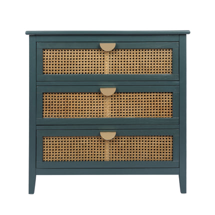 CB3- 3 Drawer Cabinet,Natural rattan,American Furniture,Suitable for bedroom, living room, study - Likeshoppe