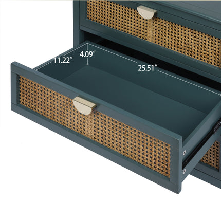 CB3- 3 Drawer Cabinet,Natural rattan,American Furniture,Suitable for bedroom, living room, study - Likeshoppe