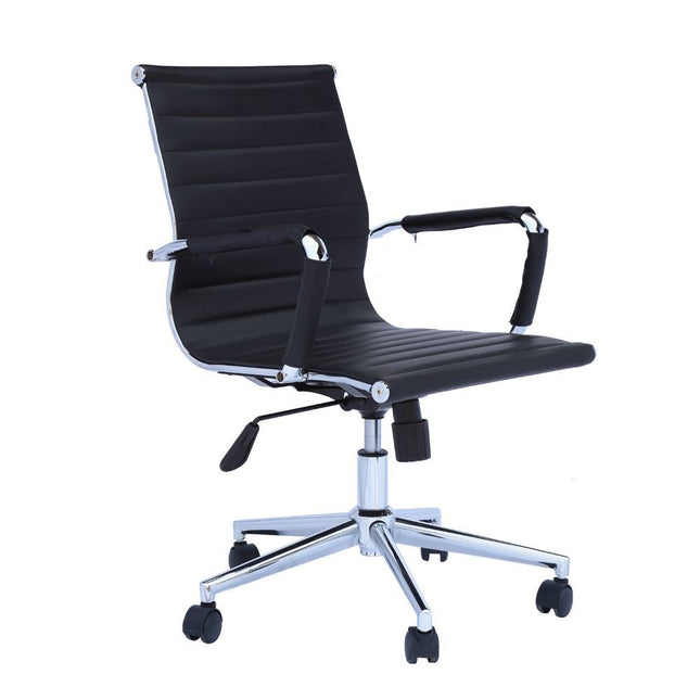 PM2- Brisbane Medium Back Revolving Ergonomic Office Chair, White - Likeshoppe