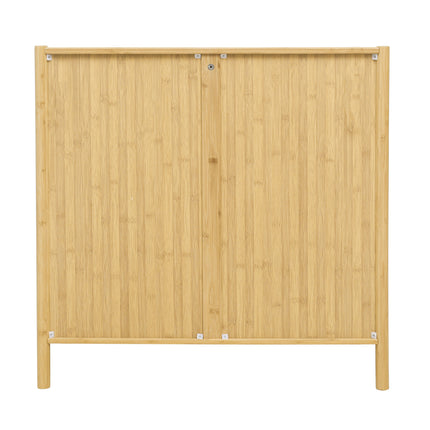 CB6- Bamboo 2 door cabinet, Buffet Sideboard Storage Cabinet, Buffet Server Console Table, for Dining Room, Living Room, Kitchen, Hallway - Likeshoppe