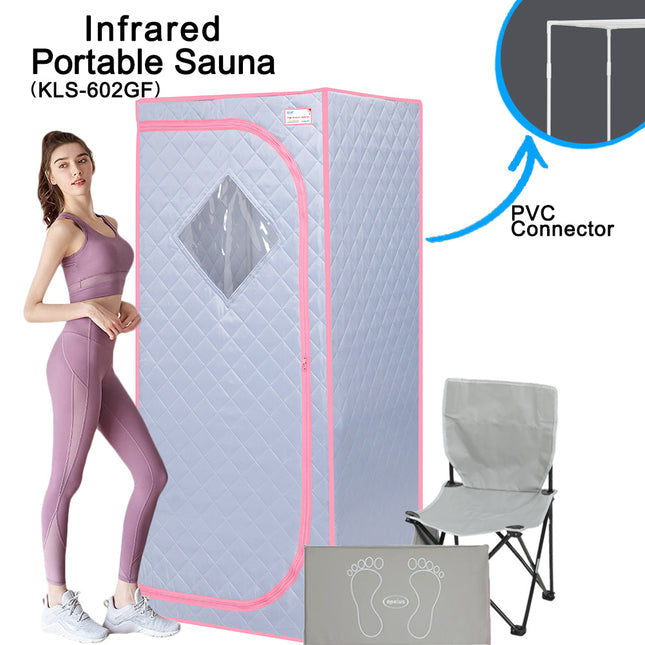 AK6- Portable Full Size Infrared Sauna tent–Personal Home Spa; with Infrared Panels; Heating Foot Pad; Controller; Foldable Chair ; Reading light.Easy to Install.Fast heating - Likeshoppe