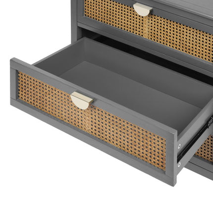 CB3- 3 Drawer Cabinet,Natural rattan,American Furniture,Suitable for bedroom, living room, study - Likeshoppe