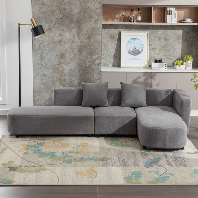 L-Shaped Sectional Luxury Modern Style Living Room Upholstery Sofa - Likeshoppe