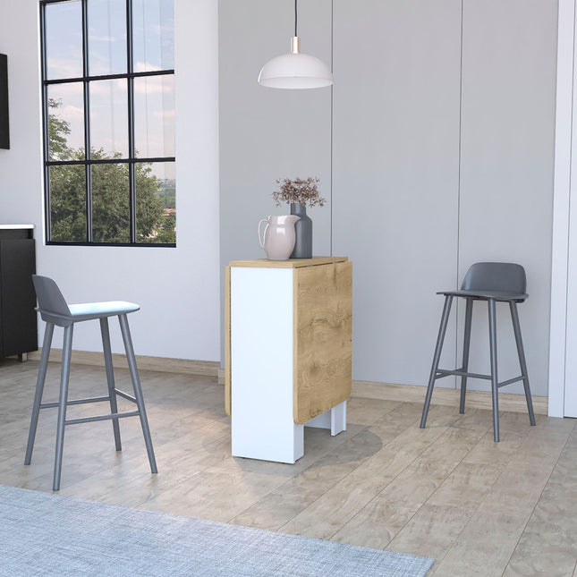 DT1- Likeshoppe Folding Dining Table, Space-Saving, Foldable in 3 Forms, White - Likeshoppe