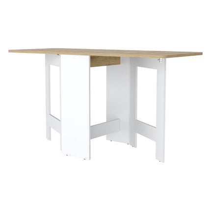 DT1- Likeshoppe Folding Dining Table, Space-Saving, Foldable in 3 Forms, White - Likeshoppe 