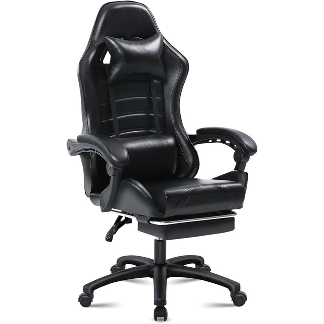PM1- Ergonomic Gaming Chair for Adults, Comfortable Computer Chair for Heavy People, Adjustable Height Office Desk Chair with Wheels, Breathable Leather Video Game Chairs - Likeshoppe