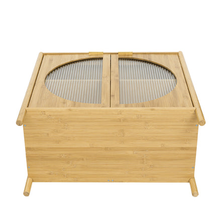 CB6- Bamboo 2 door cabinet, Buffet Sideboard Storage Cabinet, Buffet Server Console Table, for Dining Room, Living Room, Kitchen, Hallway - Likeshoppe