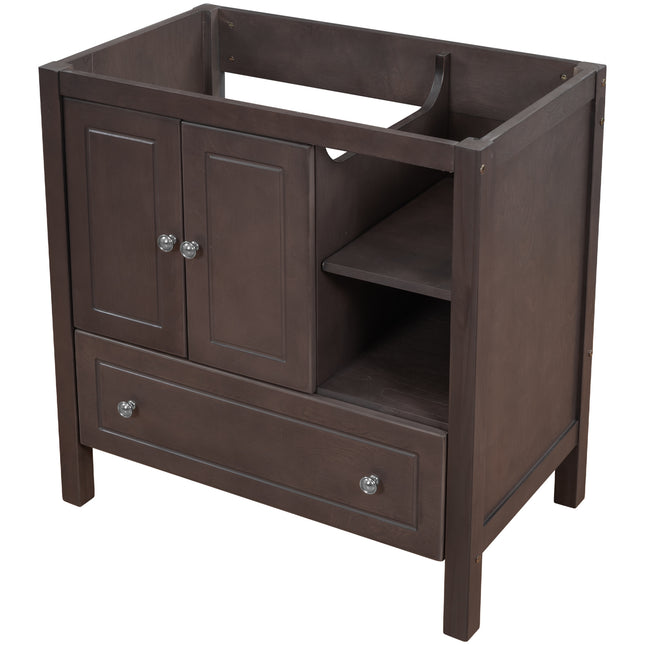 PT9- 30\\" Bathroom Vanity Base Only; Solid Wood Frame; Bathroom Storage Cabinet with Doors and Drawers - Likeshoppe