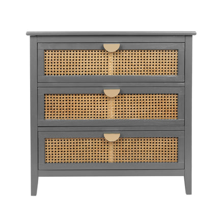 CB3- 3 Drawer Cabinet,Natural rattan,American Furniture,Suitable for bedroom, living room, study - Likeshoppe