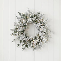 Flocked Wreaths & Garlands
