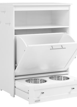 Pet Feeder Station Locker with Storage | Raised Dog Bowl Feeding Cabinet | Likeshoppe