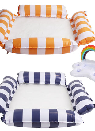 3PCS Inflatable Pool Float Set – Water Hammocks & Drink Snack Float with Air Pump