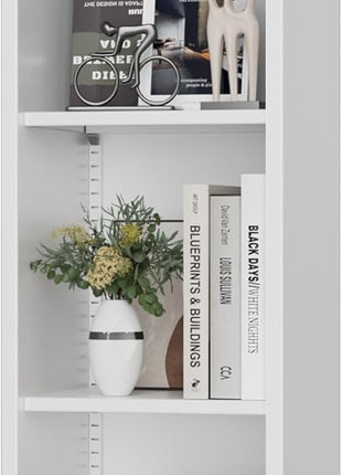 Arched Metal Display Bookcase with Glass Doors – Modern Storage Cabinet with Adjustable Shelves