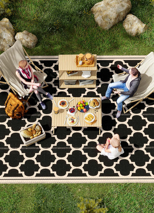 Reversible Outdoor Rug Waterproof Polypropylene – Camping, Patio, Deck & Beach Rug