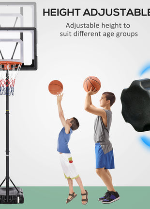 Likeshoppe Choice-Adjustable Portable Basketball Hoop – Outdoor Basketball Stand with Wheels