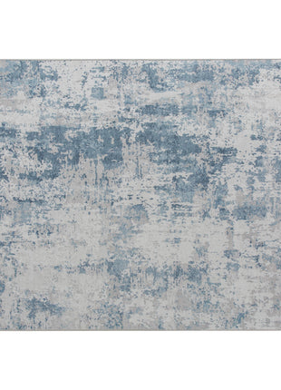 8x10 Washable Area Rug Non-Slip – Modern Abstract Chenille Carpet for Living Room Bedroom Blue