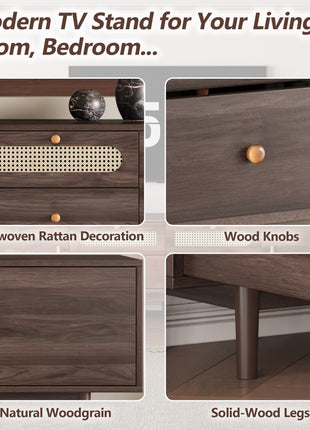 76 Inch TV Stand with Storage – Modern Entertainment Center for TVs Up to 85"