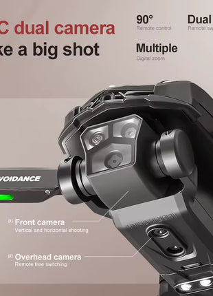 D10 Brushless Drone with Obstacle Avoidance – Foldable RC Drone with Dual Camera & Optical Flow