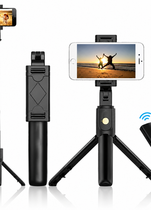 Selfie Stick Tripod with Bluetooth Remote – Foldable Phone Holder for iPhone & Samsung