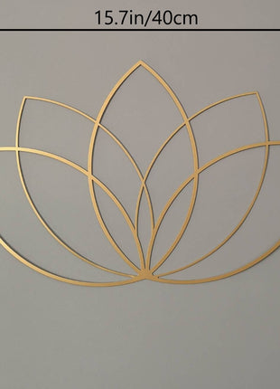 Gold Lotus Flower Metal Wall Art | Modern Zen Wall Decor for Living Room | Likeshoppe