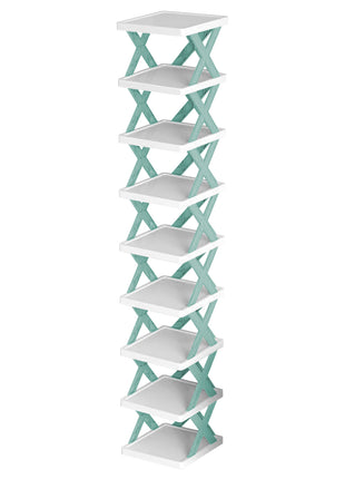9 Tier Narrow Shoe Rack Vertical Organizer | Space Saving Entryway Shoe Storage | Likeshoppe