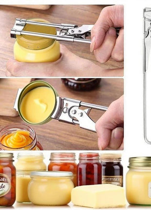 Stainless Steel Jar Opener with Non-Slip Handle – Heavy Duty Bottle & Lid Opener for Tight Jars