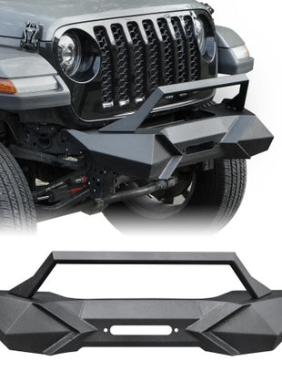 Heavy-Duty X-Style Front Bumper with Winch Plate for Jeep Wrangler JK &amp; JL (2007–Present)