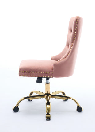 Likeshoppe Furniture Office Chair,Modern Velvet Upholstered Tufted Button
