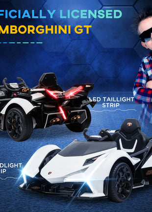 12V Kids Electric Ride-On Sports Car with Remote Control – LED Lights, Music & Suspension