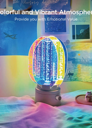 Aurora LED Atmosphere Lamp – Color Changing Portable Night Light for Bedroom Decor