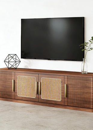 70.9" Entertainment Center TV Stand with Storage Shelves – Modern Media Console