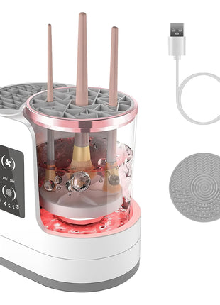 4-In-1 Electric Makeup Brush Cleaner with UV Disinfection & Automatic Drying Machine