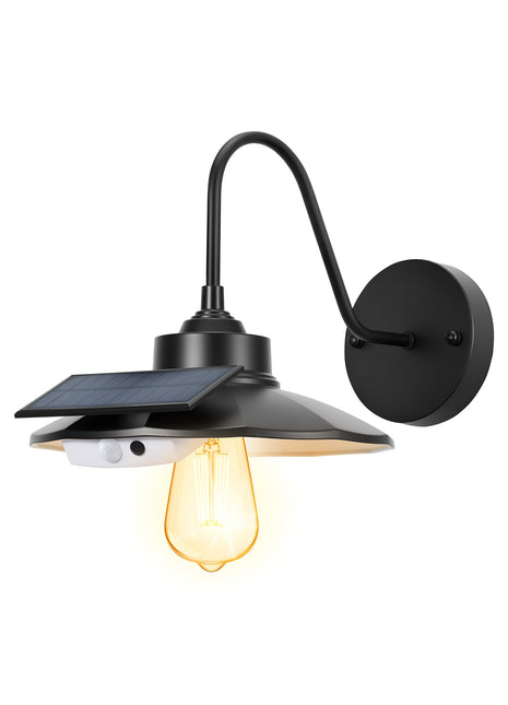 Likeshoppe Solar Outdoor Barn Light – Farmhouse Waterproof Wall Lantern with Smart Sensor & E26 Bulb Base