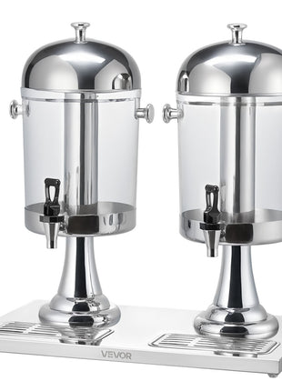 Dual Beverage Drink Dispenser 4.2 Gallon – Party Juice Dispenser with Spigot & Ice Chamber
